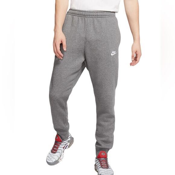 Nike Gray Club Fleece Joggers - Picture 1 of 7